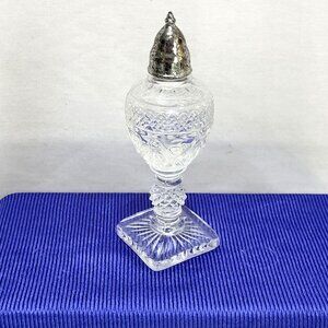 Imperial Cape Cod Pattern Glass 5" Tall Shaker Silver-Plated Top Elegant Design